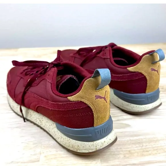 Puma Mens R78 Lux Lace Up Sneakers Shoes Suede Leather Canvas Mens Size 12