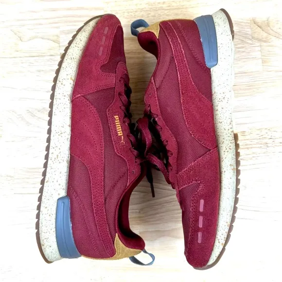 Puma Mens R78 Lux Lace Up Sneakers Shoes Suede Leather Canvas Mens Size 12