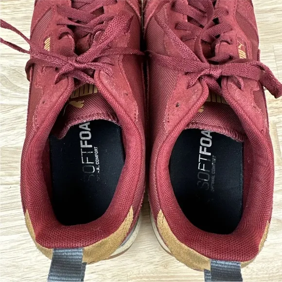 Puma Mens R78 Lux Lace Up Sneakers Shoes Suede Leather Canvas Mens Size 12