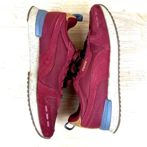 Puma Mens R78 Lux Lace Up Sneakers Shoes Suede Leather Canvas Mens Size 12