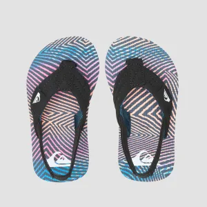 Quiksilver Molokai Layback Toddler Sandals Black/Orange/Grey - Kids