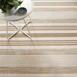 Quincy Stripe Handwoven Indoor/Outdoor Rug - Khaki