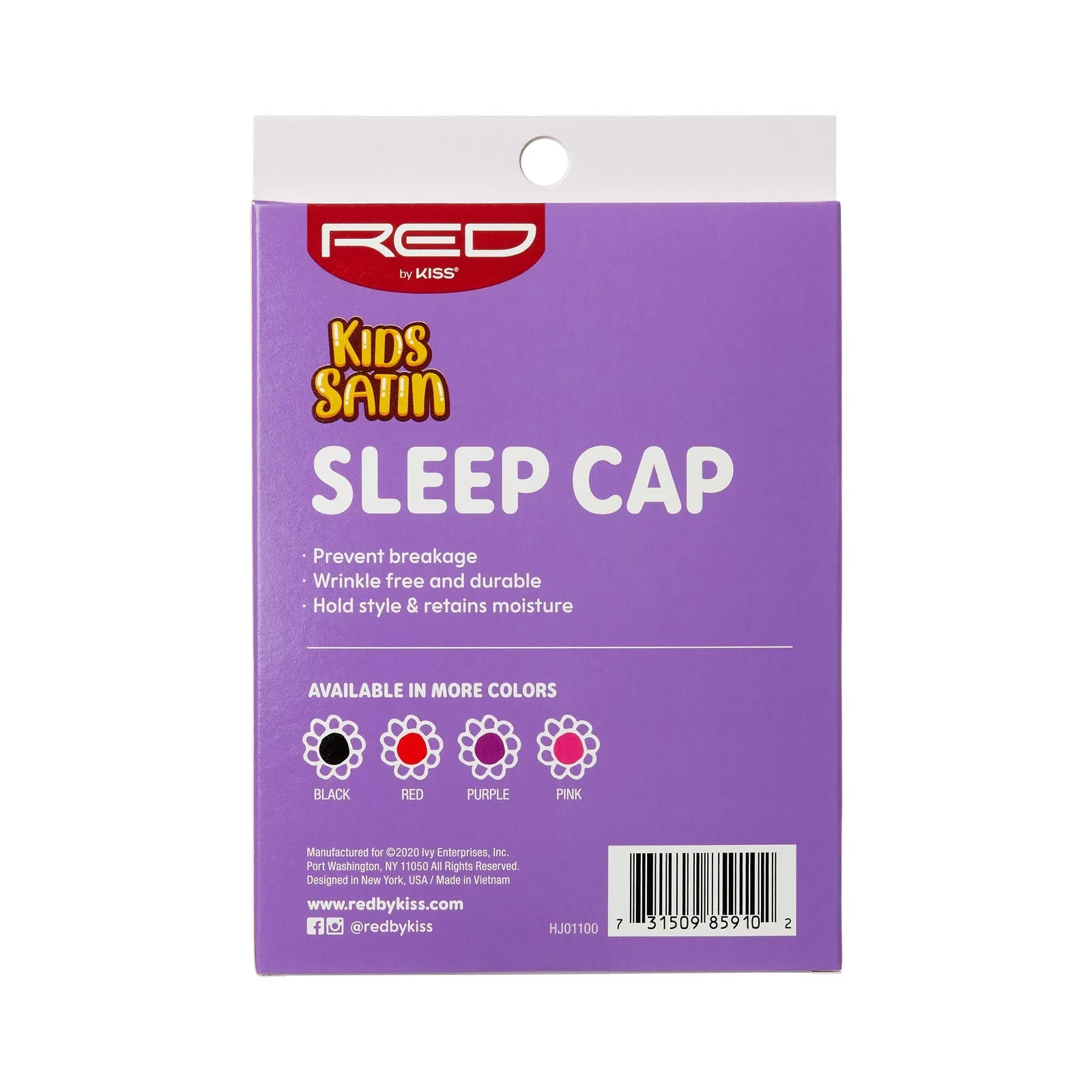 Red by KISS Kids Satin Sleep Cap Bonnet