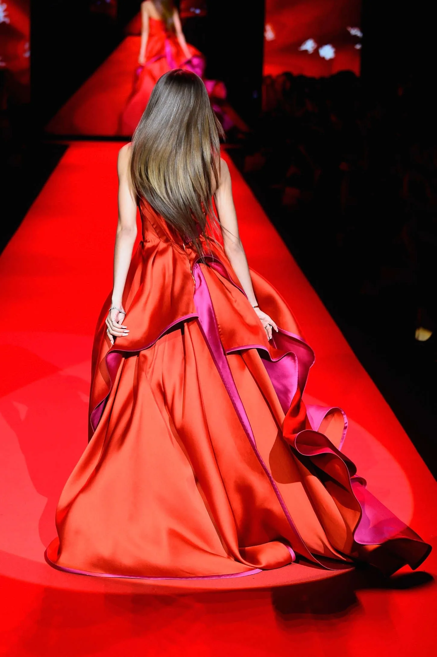 Red Zendaya Coleman High Low Satin Strapless Prom Red Carpet Dress Go Red For Women Red Dress Collection
