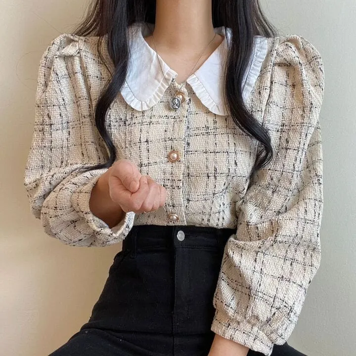 Retro Puff Chic Shirt SD02112