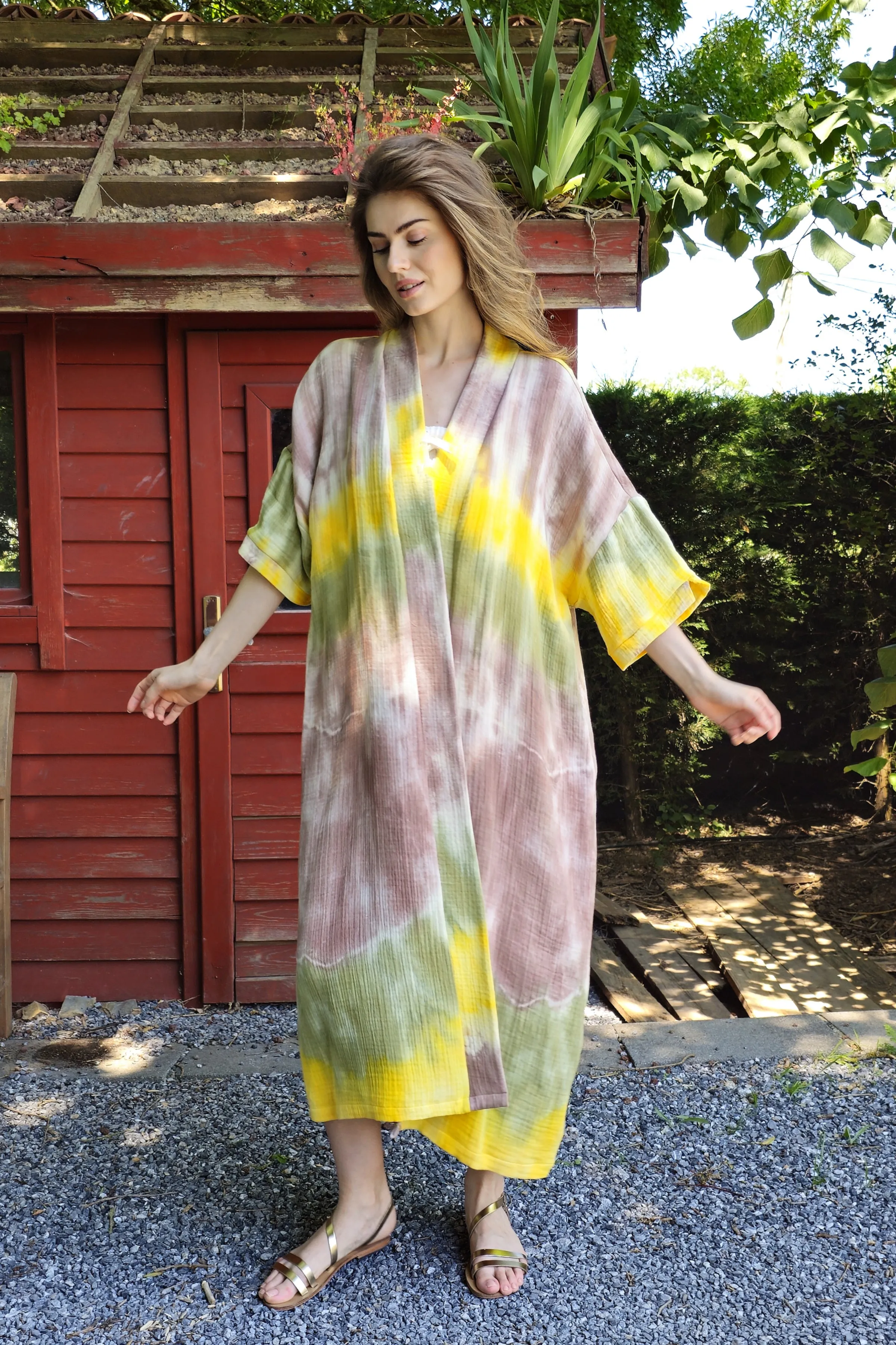 RHEA Gauze Cotton Kimono For Women