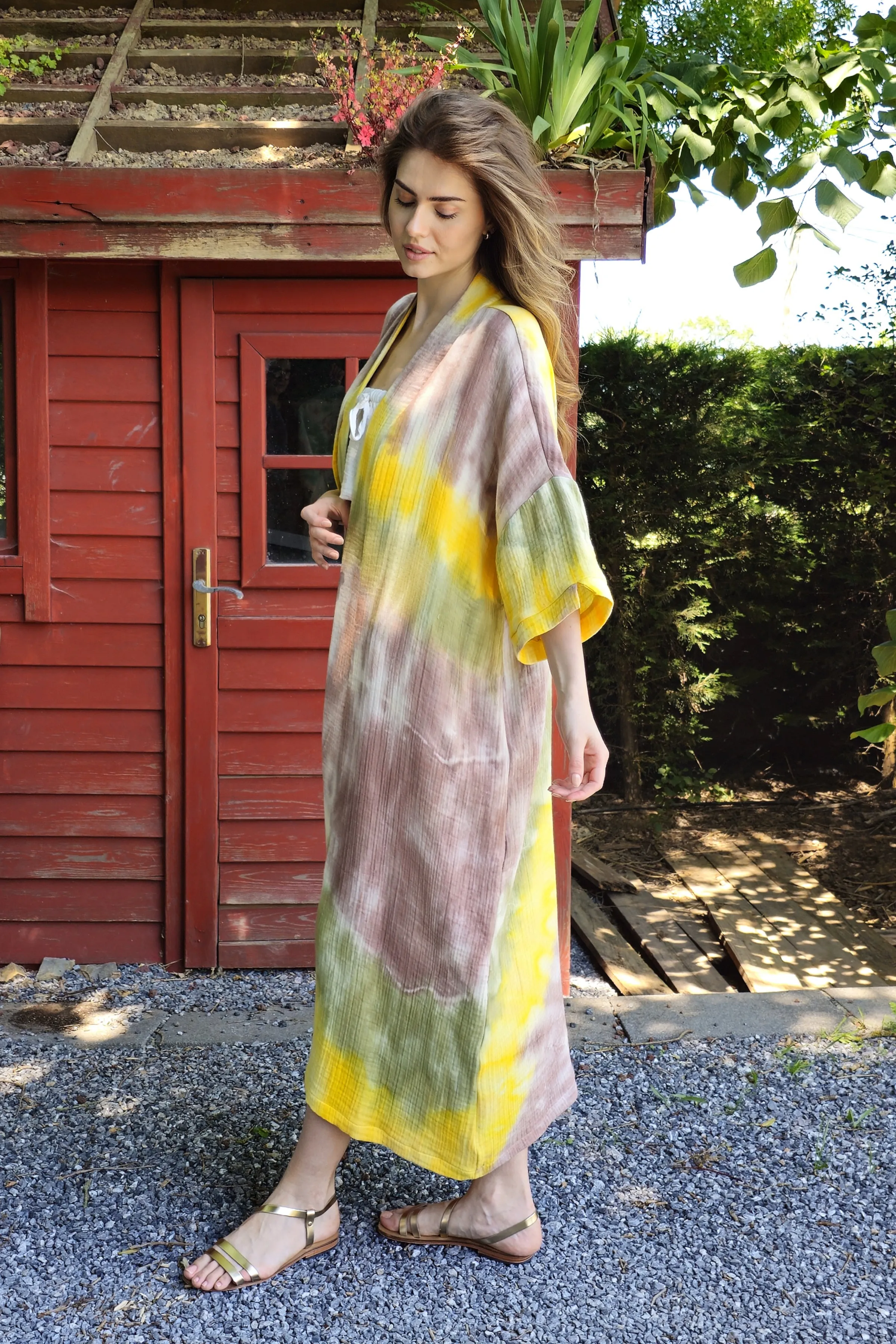 RHEA Gauze Cotton Kimono For Women