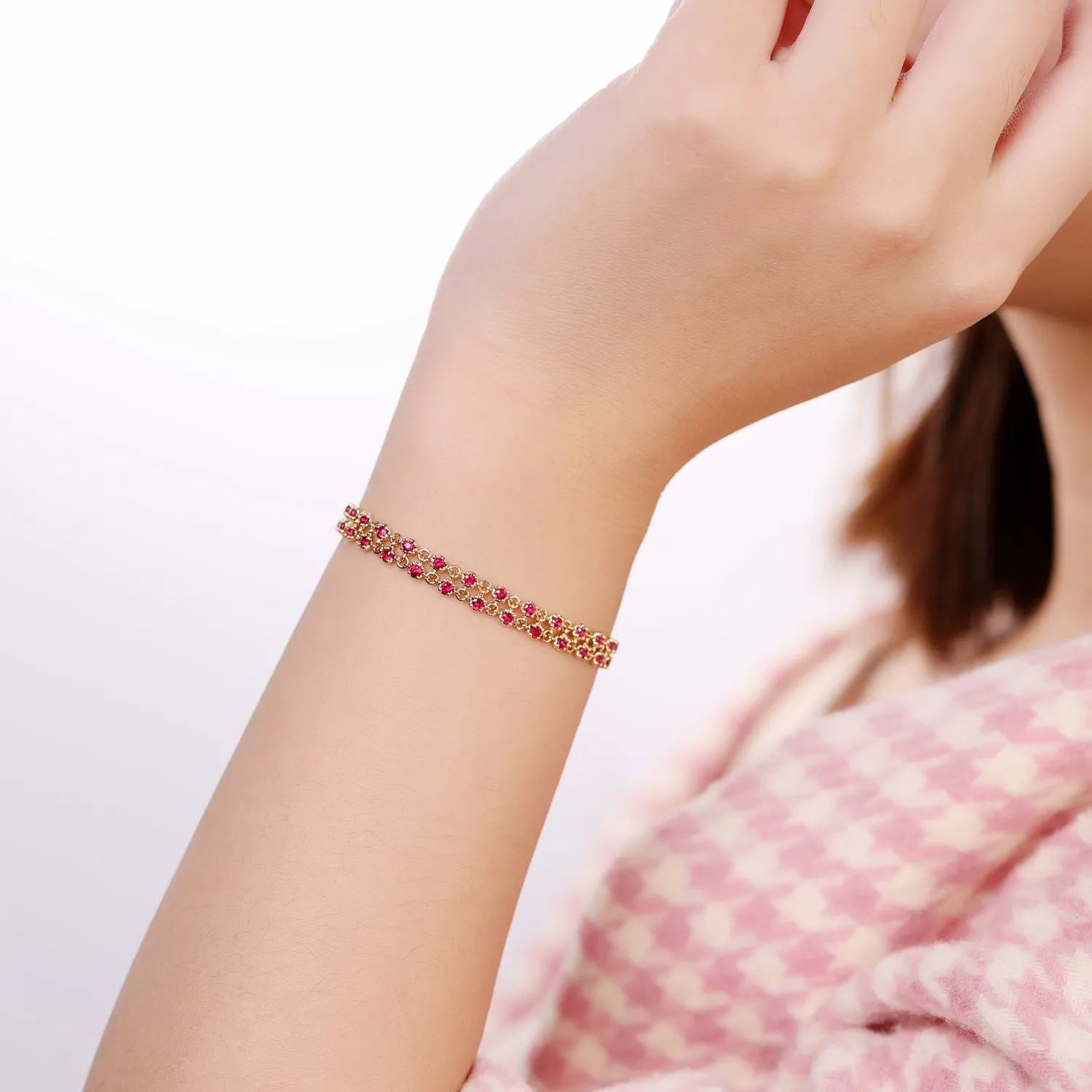 Ruby Woven Bracelet