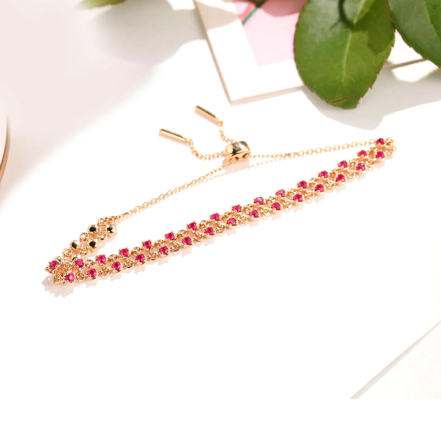 Ruby Woven Bracelet