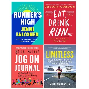 Runners High Jenni Falconer, Eat,Drink,Run, Jog on Journal,Limitless 4 Books Set