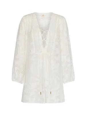 Scroll Burnout Mini Dress