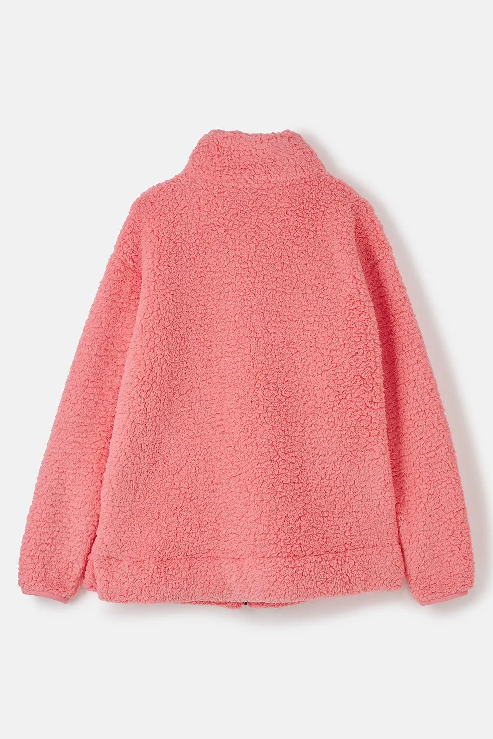 Seashell Full Zip Sherpa Fleece - Sugar Coral