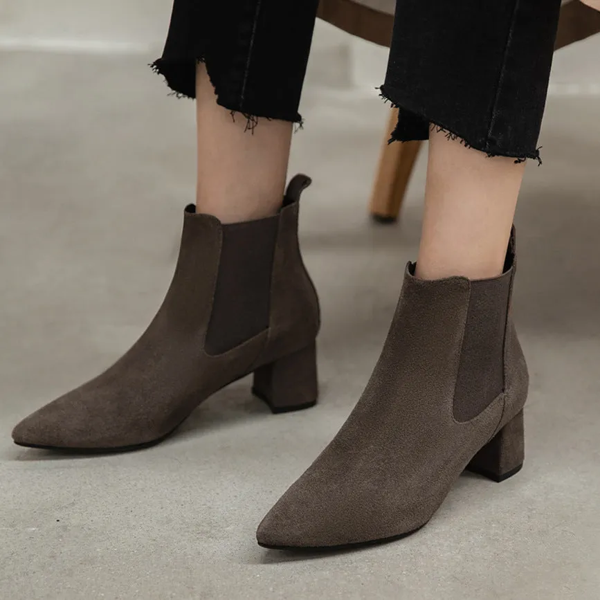 Short Leather Boots