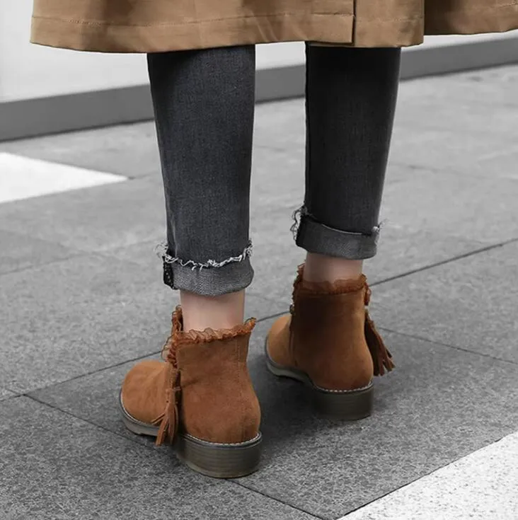 Small Feet Women's Flat Low Heel Booties TS121
