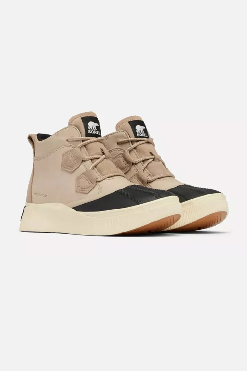 Sorel Out N About IV Classic WP Booties for Women in Omega Taupe/Black | 2088161-264