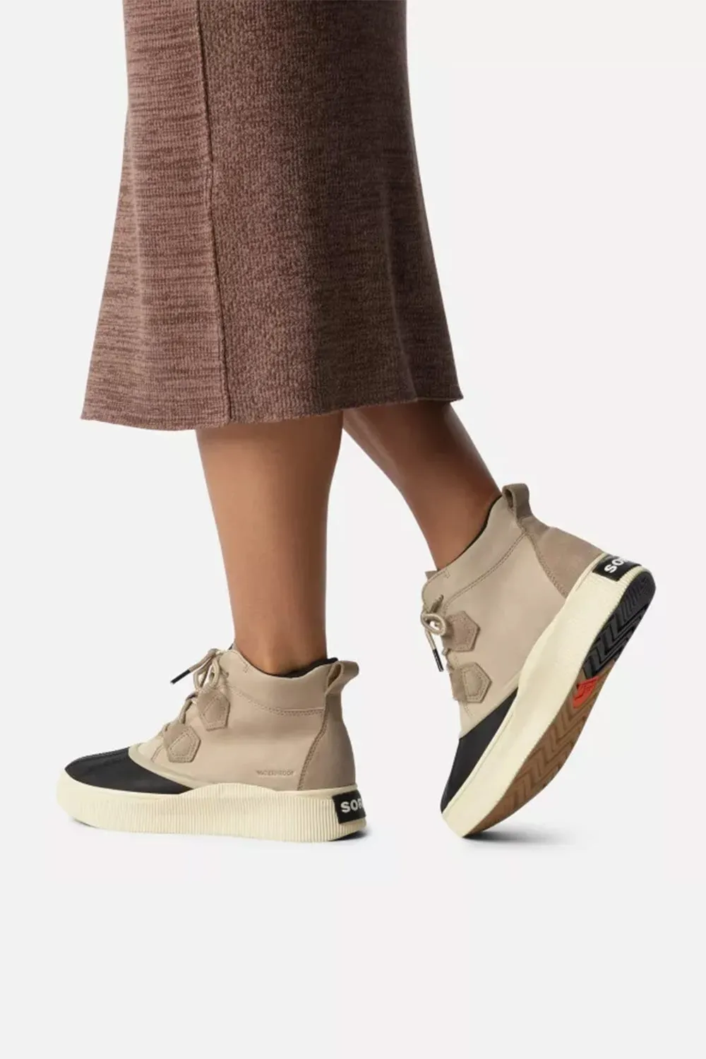 Sorel Out N About IV Classic WP Booties for Women in Omega Taupe/Black | 2088161-264