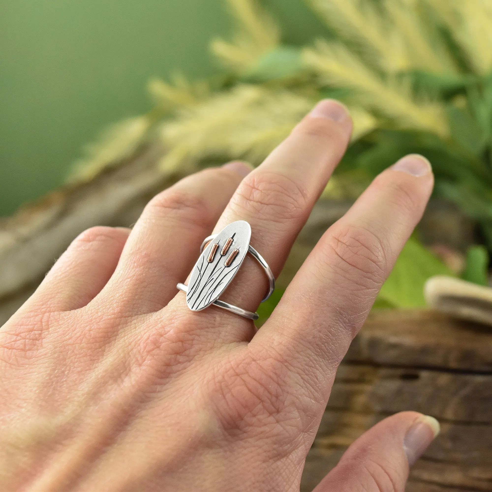Spring Cattails Ring