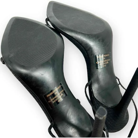 Steve Madden Premier Sandals Black Strappy Heels Size 9