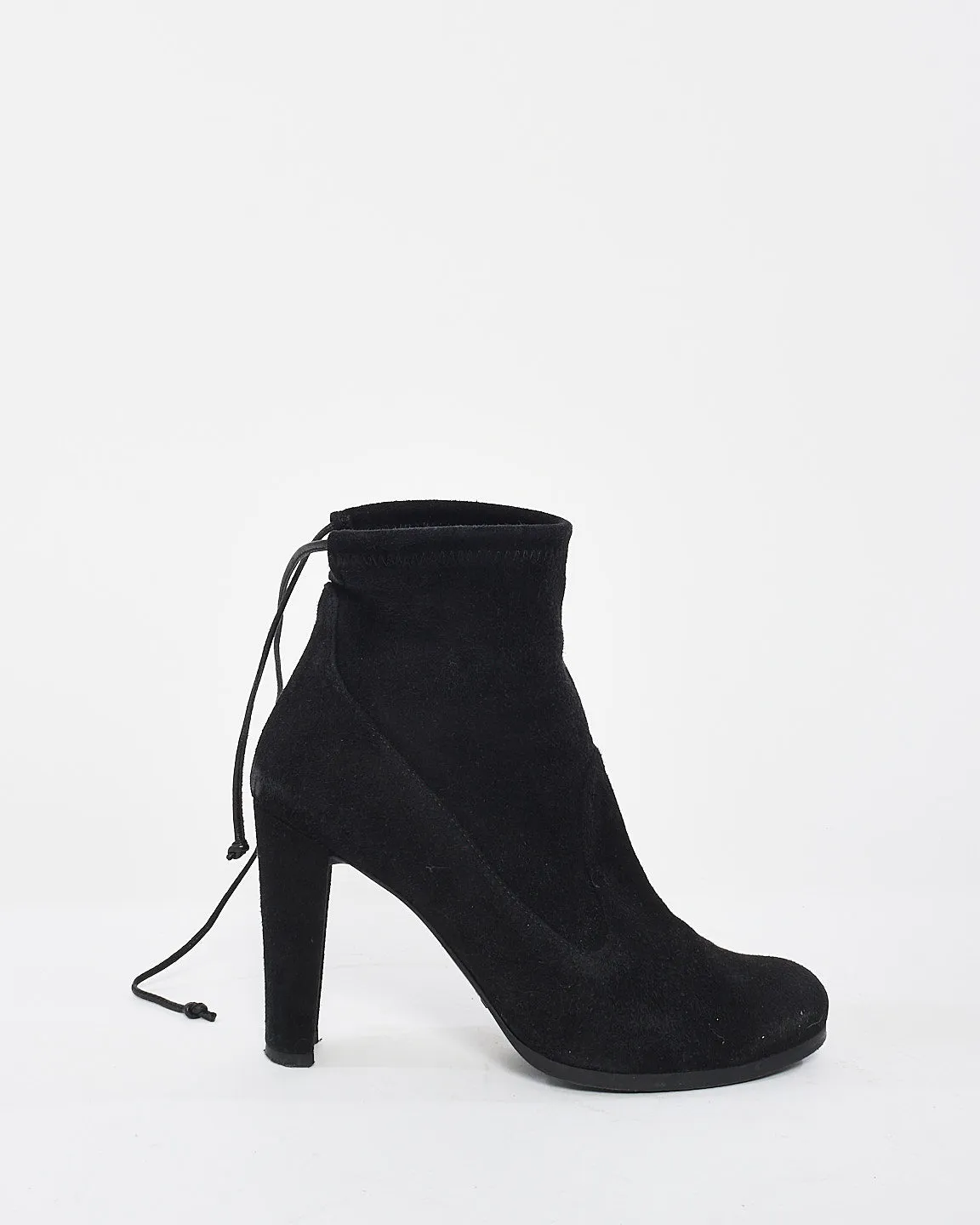 Stuart Weitzman Black Suede Ankle Booties - 7