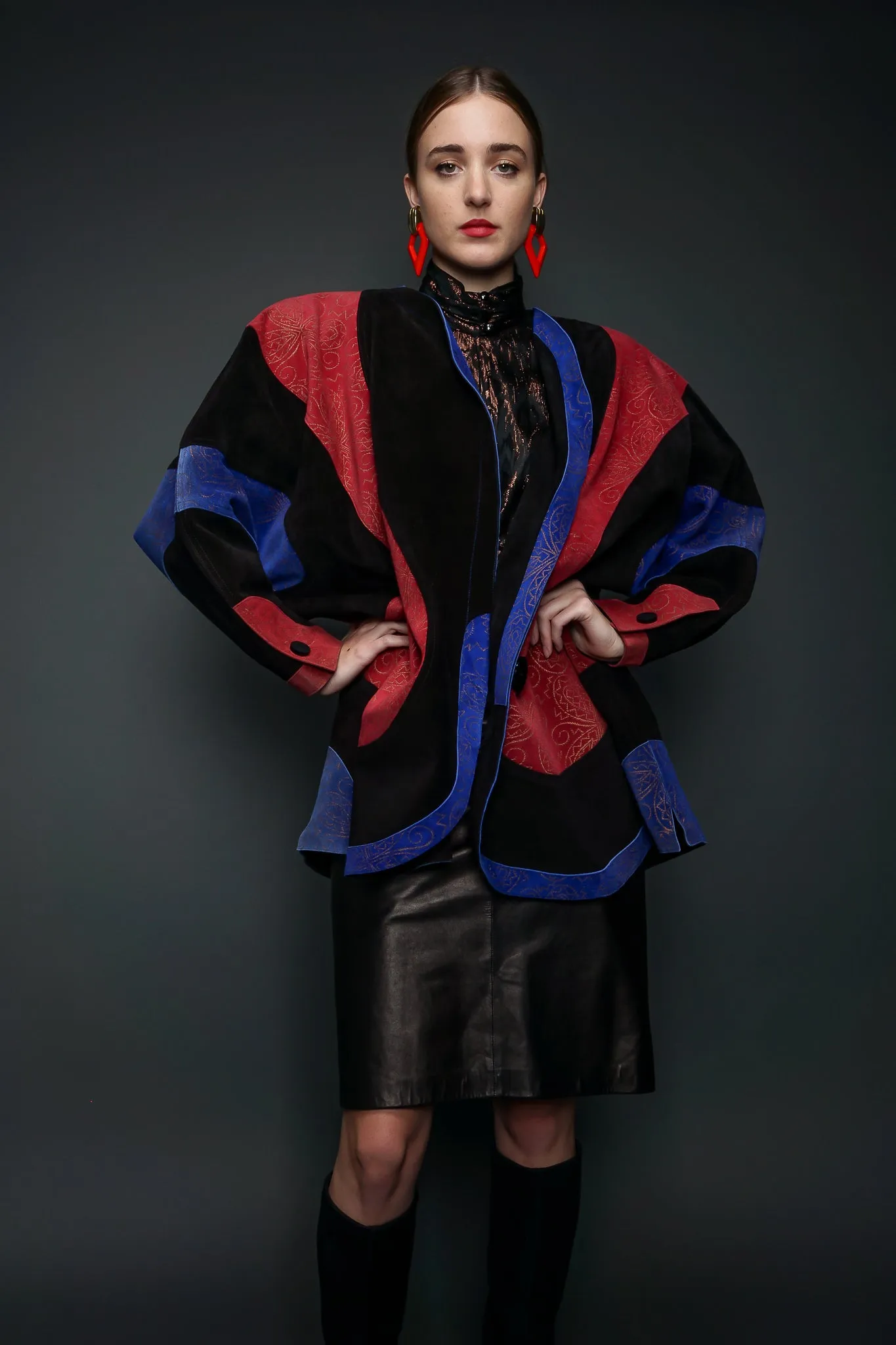 Suede Swirl Cocoon Coat