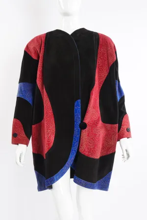 Suede Swirl Cocoon Coat