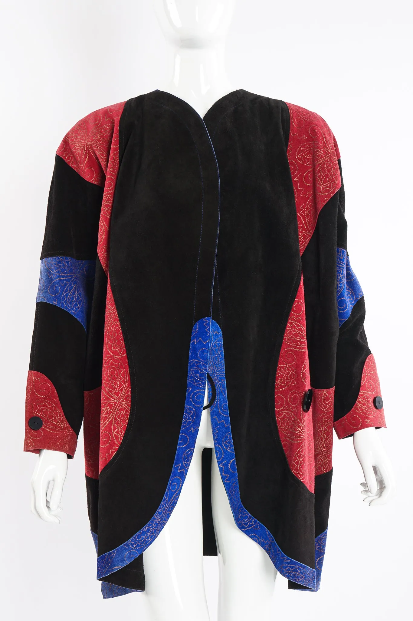 Suede Swirl Cocoon Coat