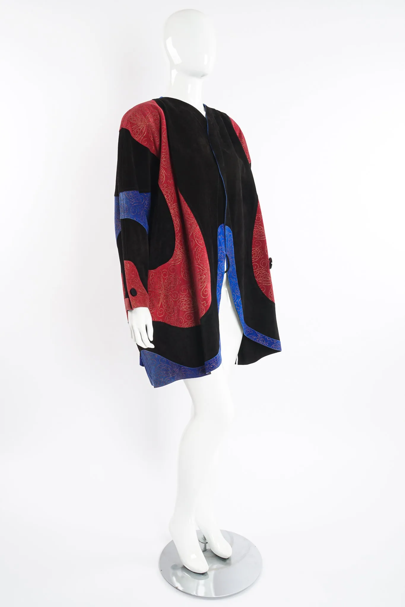 Suede Swirl Cocoon Coat