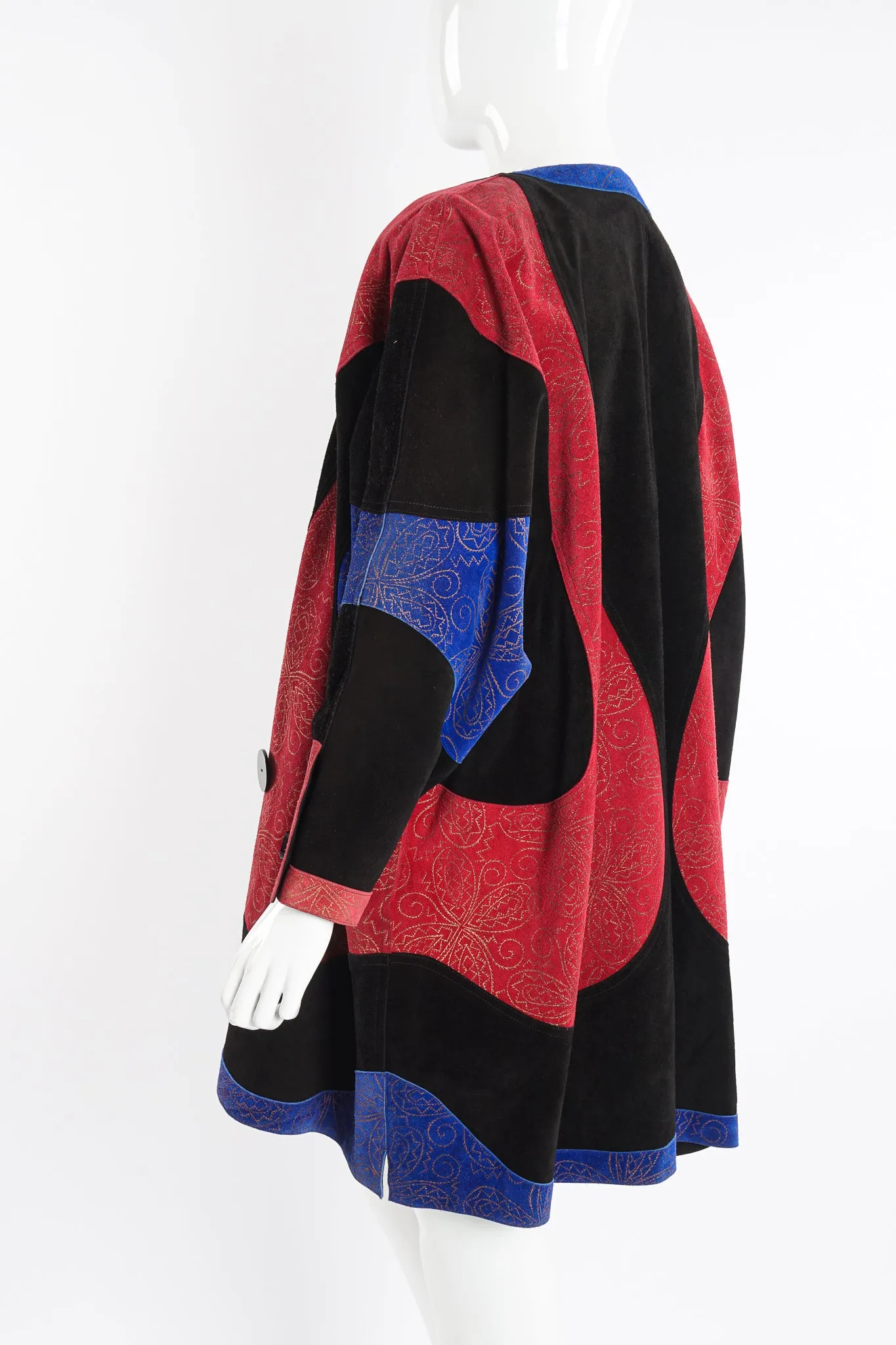 Suede Swirl Cocoon Coat