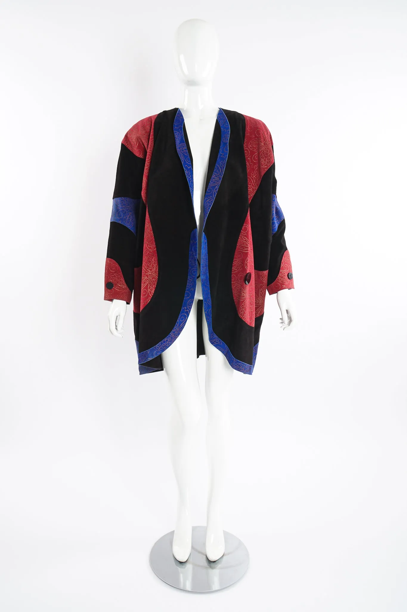 Suede Swirl Cocoon Coat
