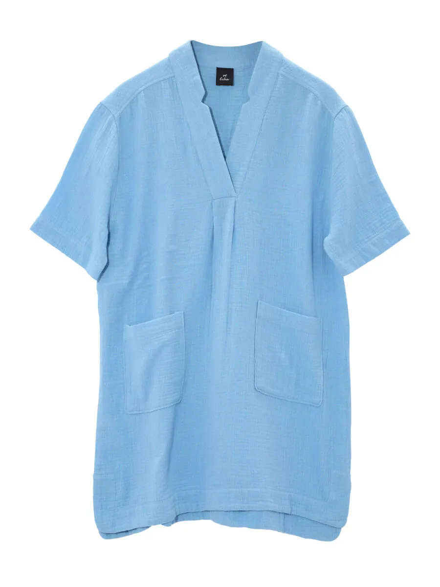 Supersoft Gauze Maren Popover In Capri