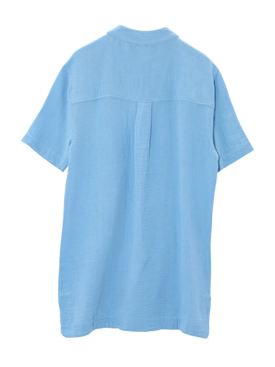 Supersoft Gauze Maren Popover In Capri