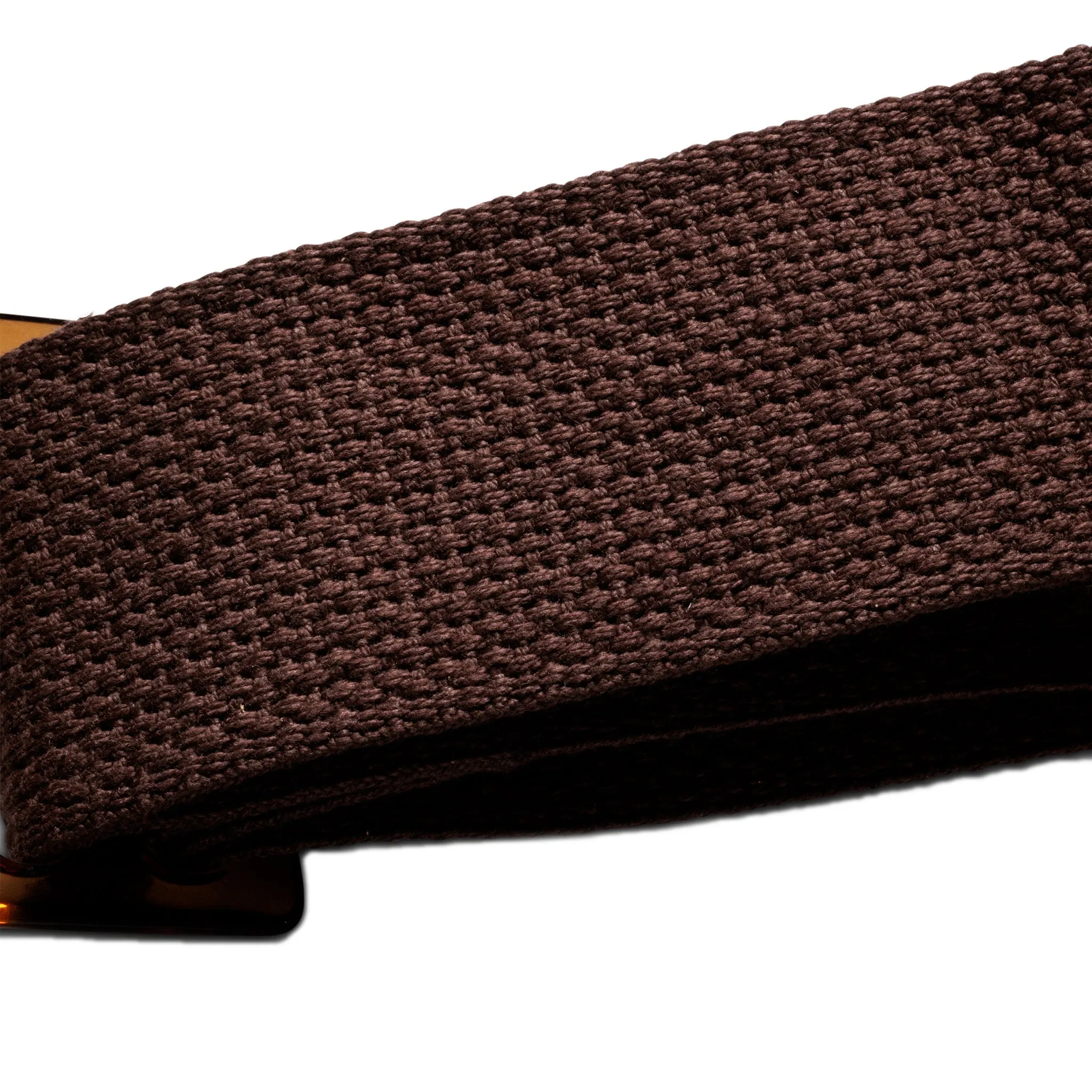Taylor 2Inch GS Mini Guitar Strap w/Amber Buckle, Chocolate Brown