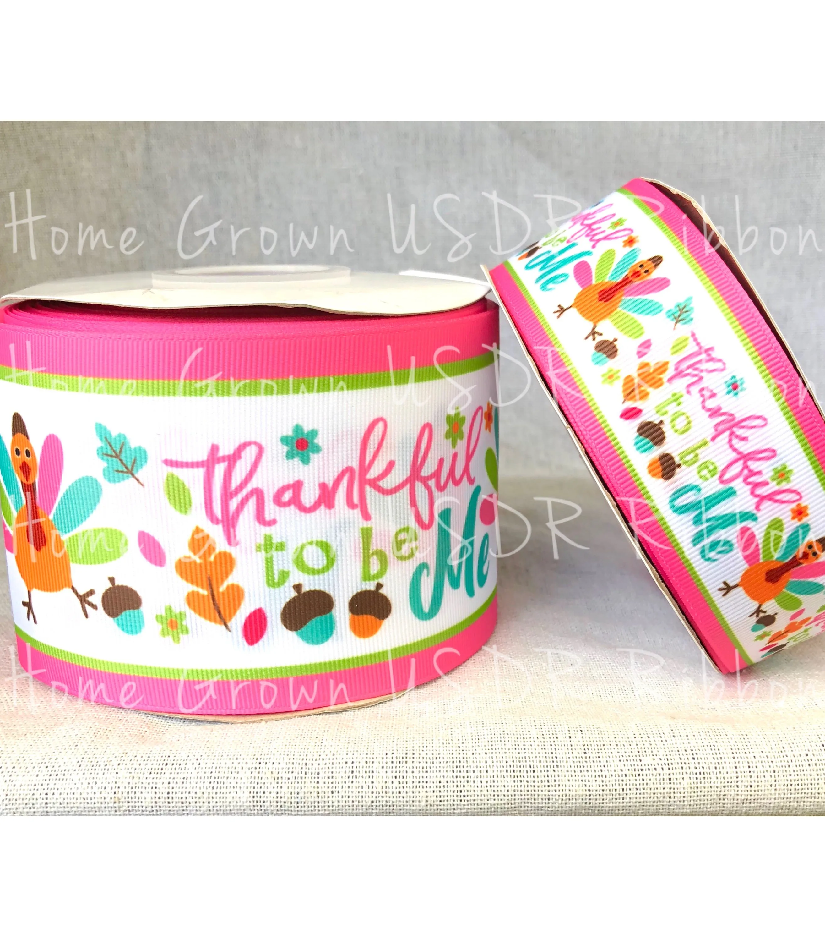 Thankful to Be Me Turkeys USDR Ribbon - 1.5 Inch - 3 Inch