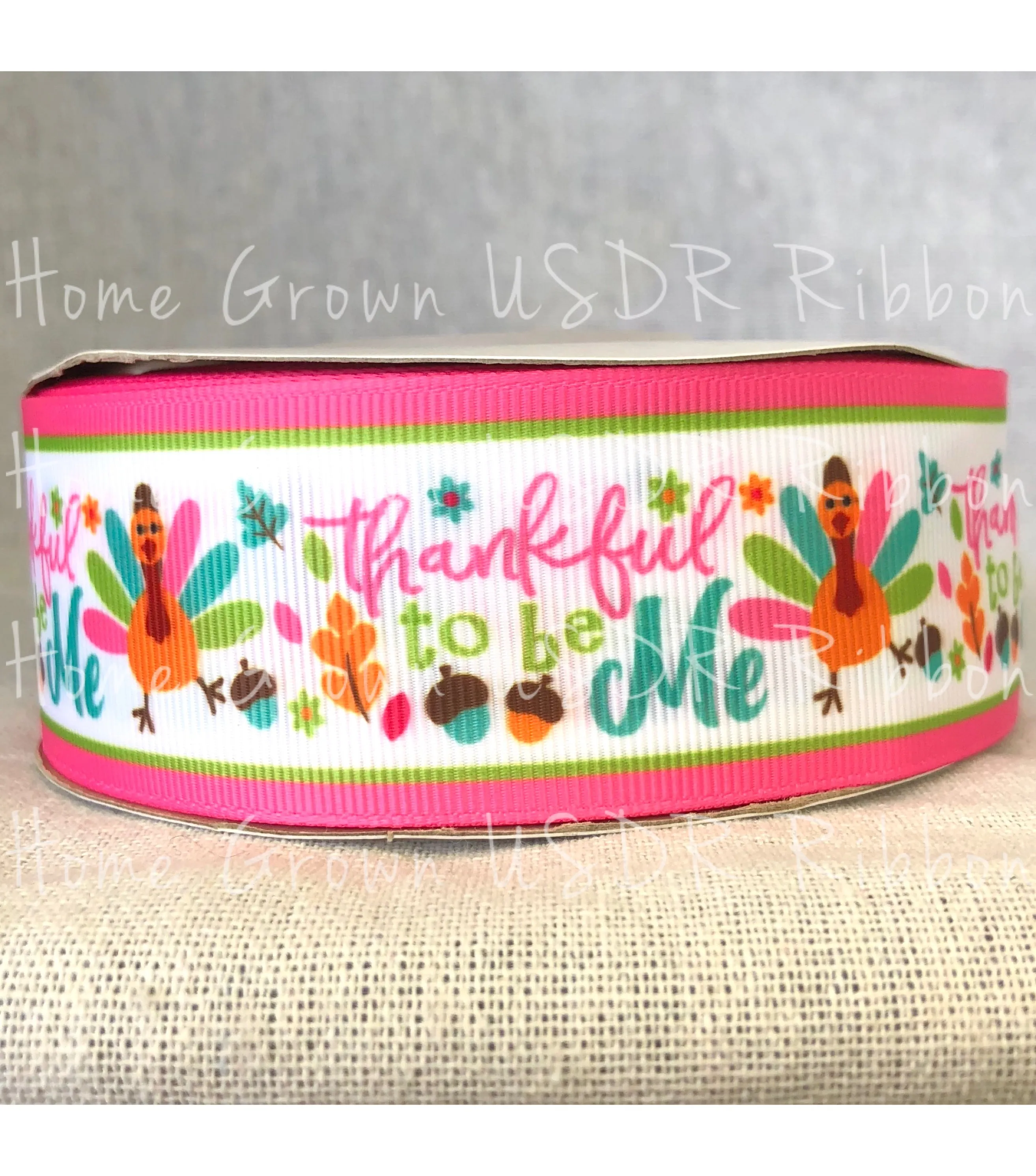 Thankful to Be Me Turkeys USDR Ribbon - 1.5 Inch - 3 Inch