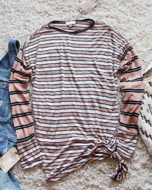 Tie & Stripe Cozy Tee in Desert