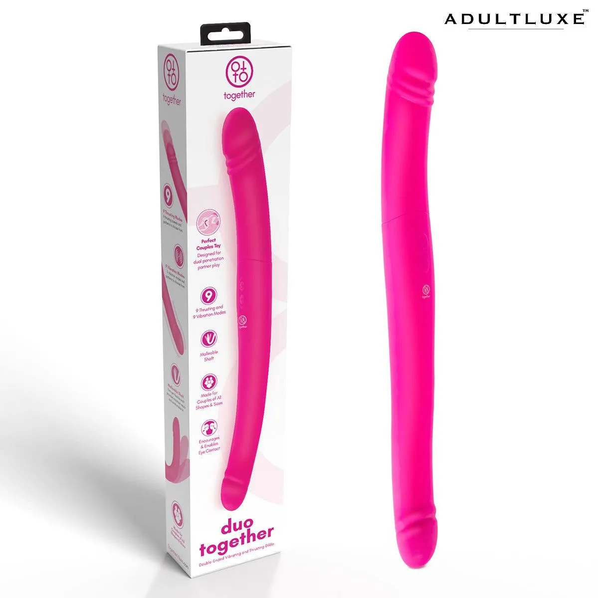Together Vibe Duo 17.5 Inches Thrusting and Vibrating Dual Dildo