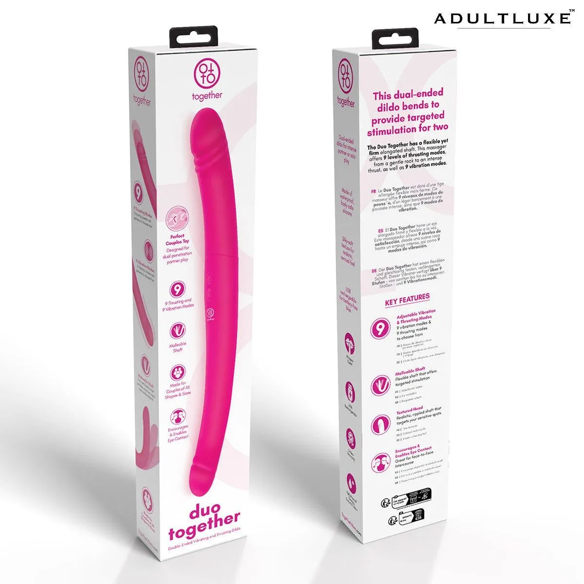 Together Vibe Duo 17.5 Inches Thrusting and Vibrating Dual Dildo