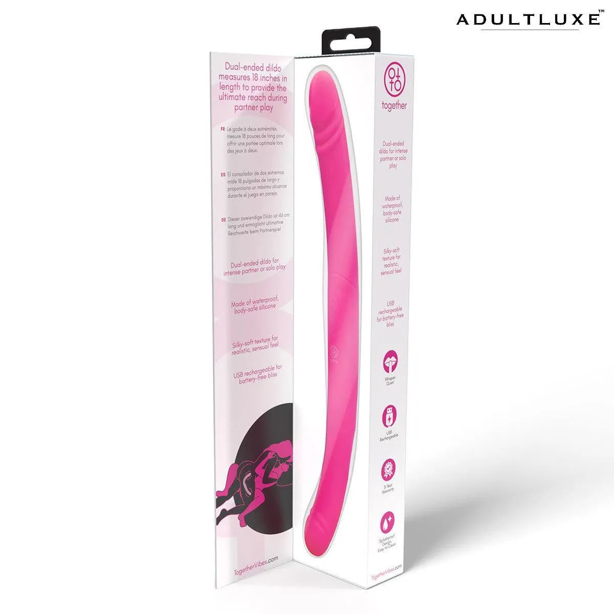Together Vibe Duo 17.5 Inches Thrusting and Vibrating Dual Dildo