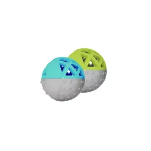 Totally Pooched Catch n' Squeak Rubber Ball Grey/Teal Dog Toy