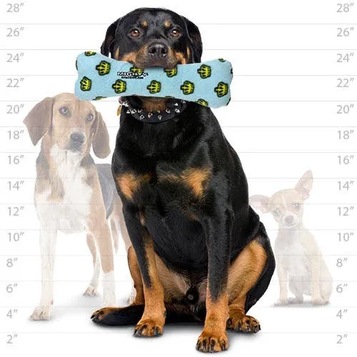 Tuffy Dog Toys - VIP Products - Mighty Bone - Blue, Durable, Squeaky Dog Toy, No Stuffing
