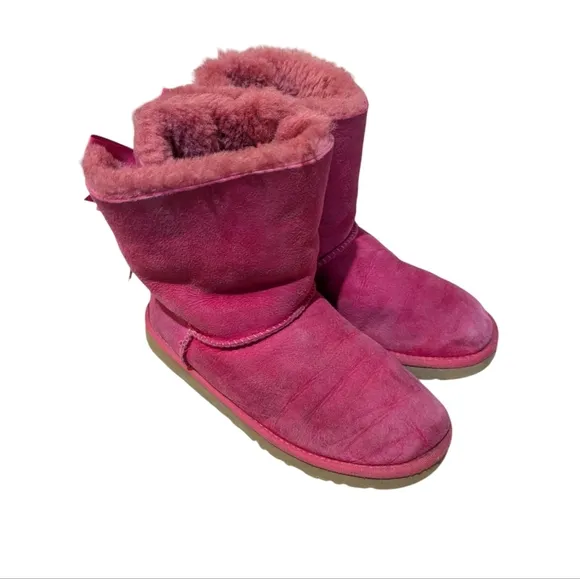UGG Kids Bailey Bow II Boot Pink Size 4 Colorful Girly