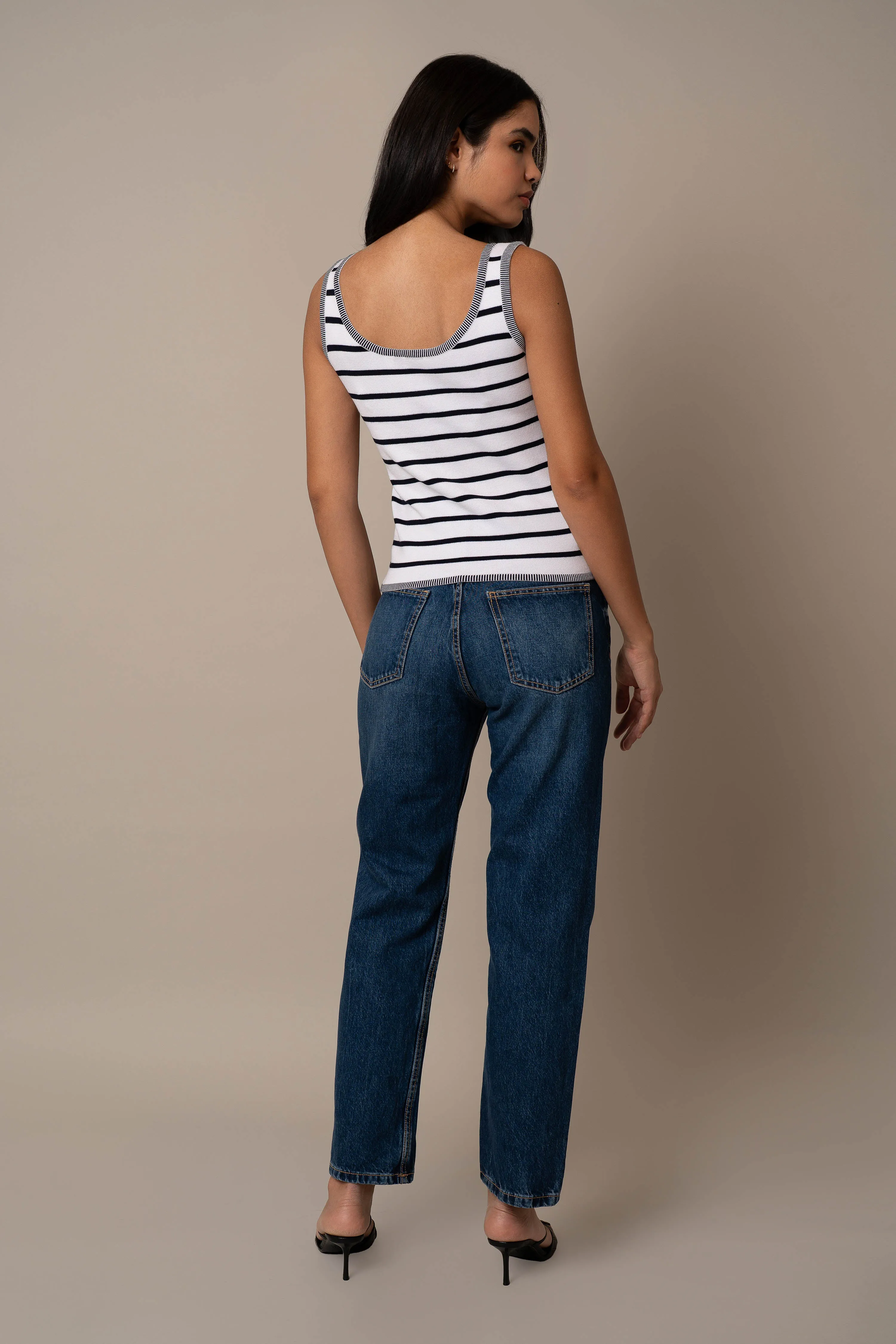 V-Neck Stripe Tank