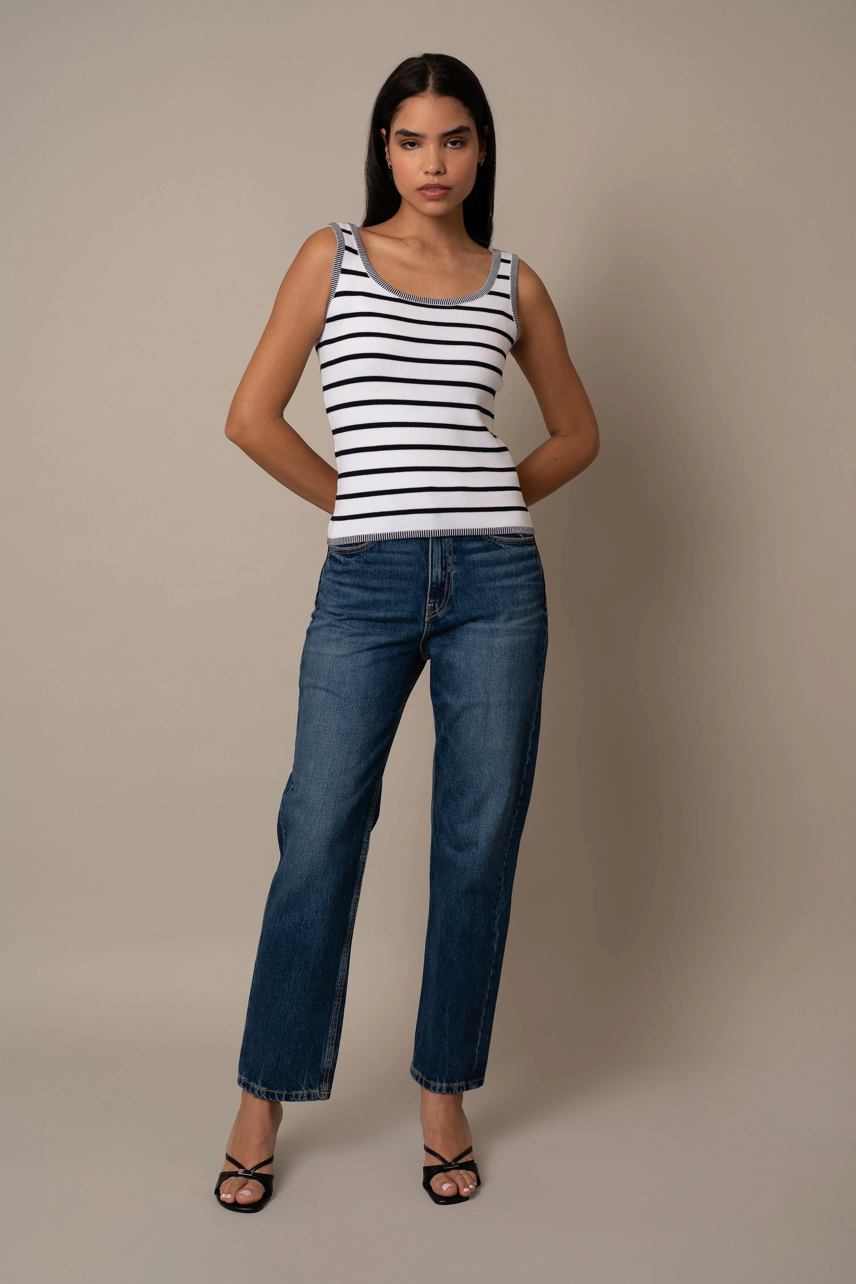 V-Neck Stripe Tank