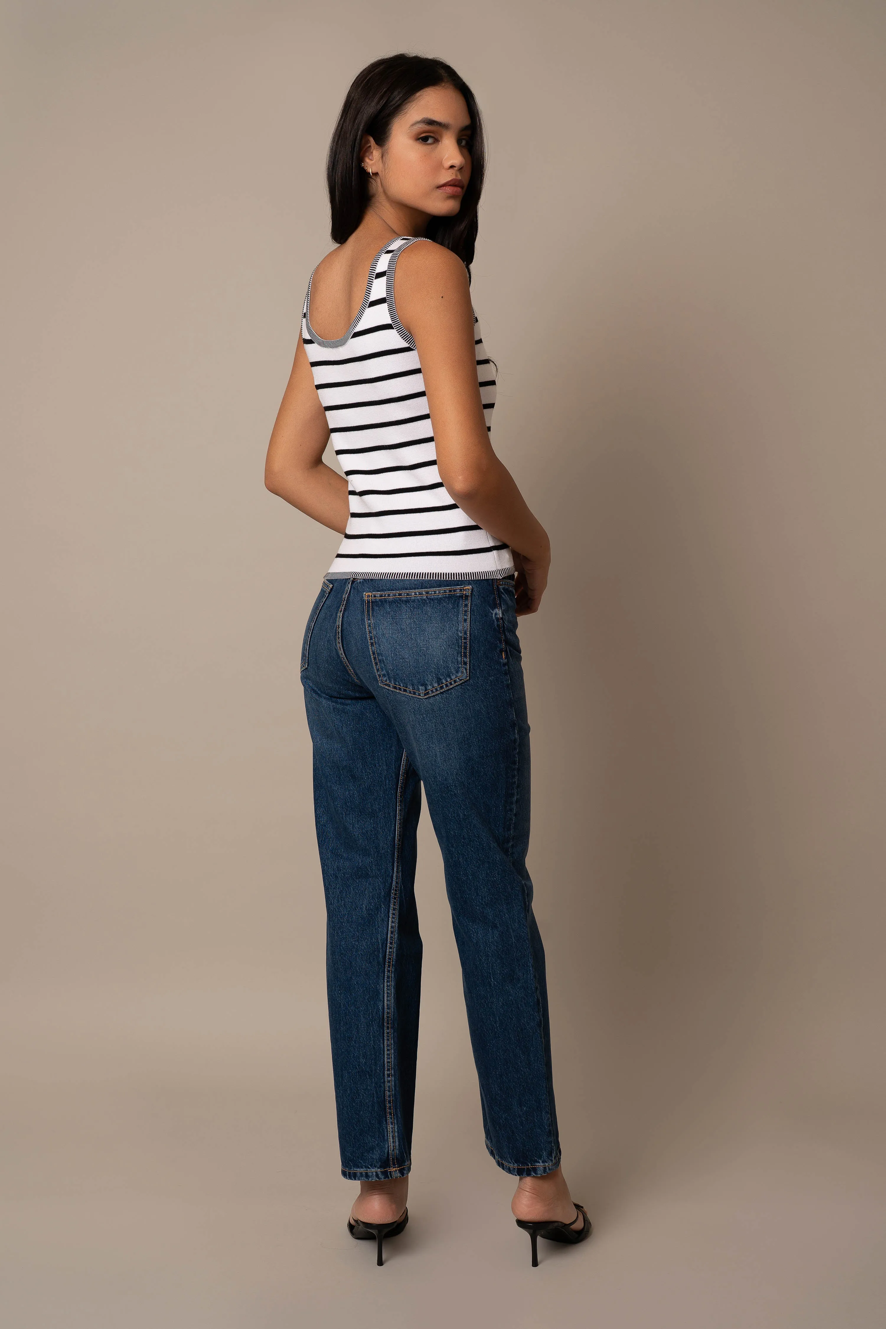 V-Neck Stripe Tank