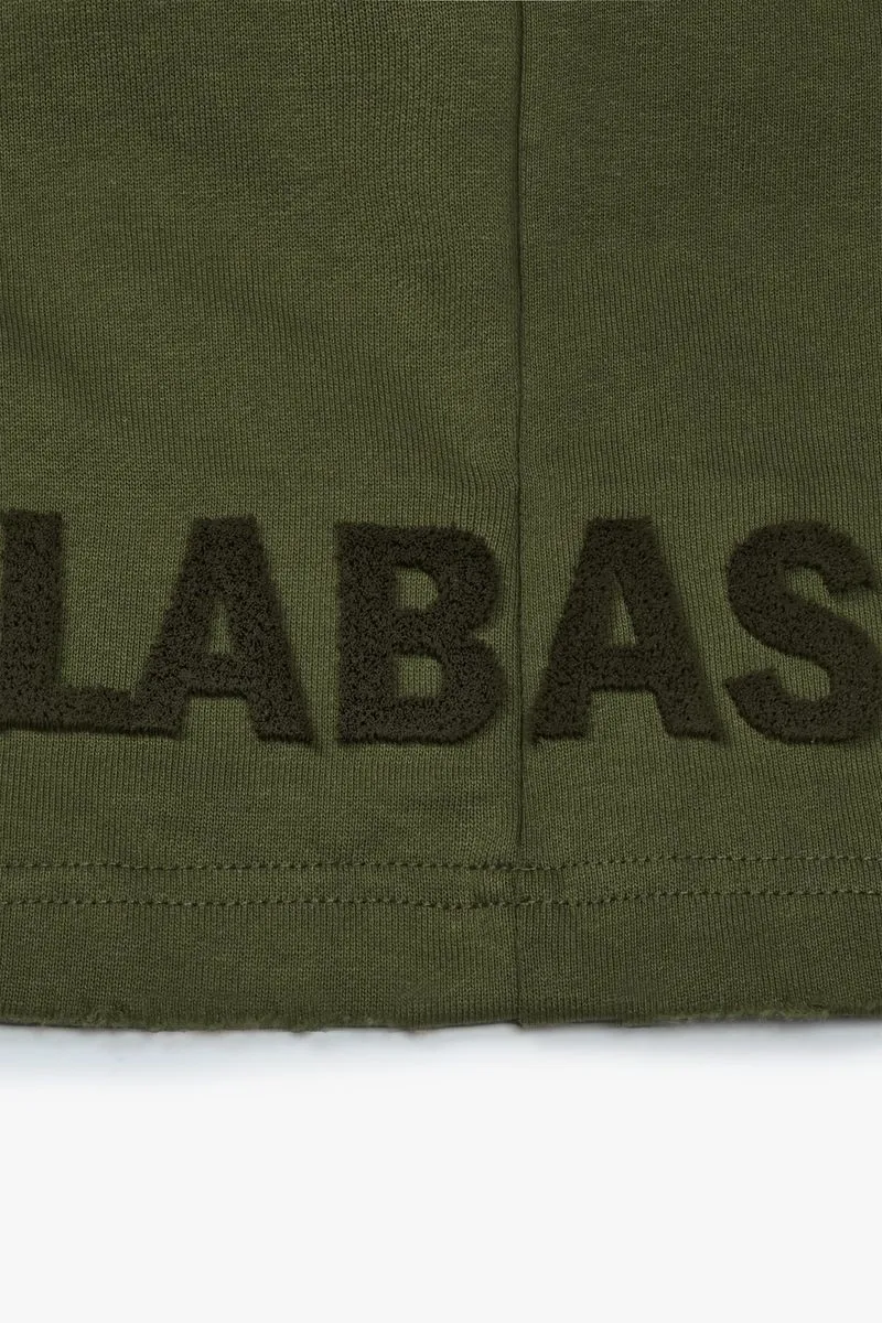 VALABASAS BLOOM WOVEN SHORTS (OLIVE)