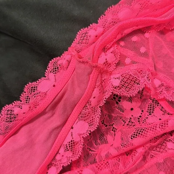 Victoria’s Secret bright pink size L lingerie bodysuit