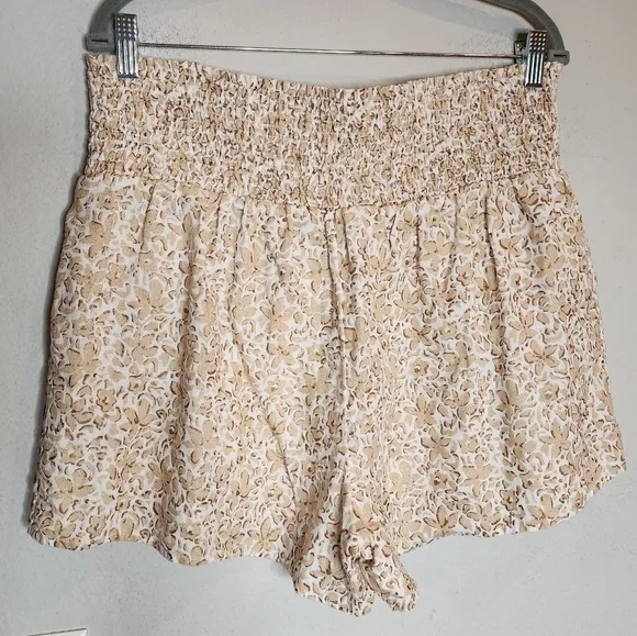 Vineyard Vines Plumeria Linen Smocked Pull-On Shorts. Size XL. New