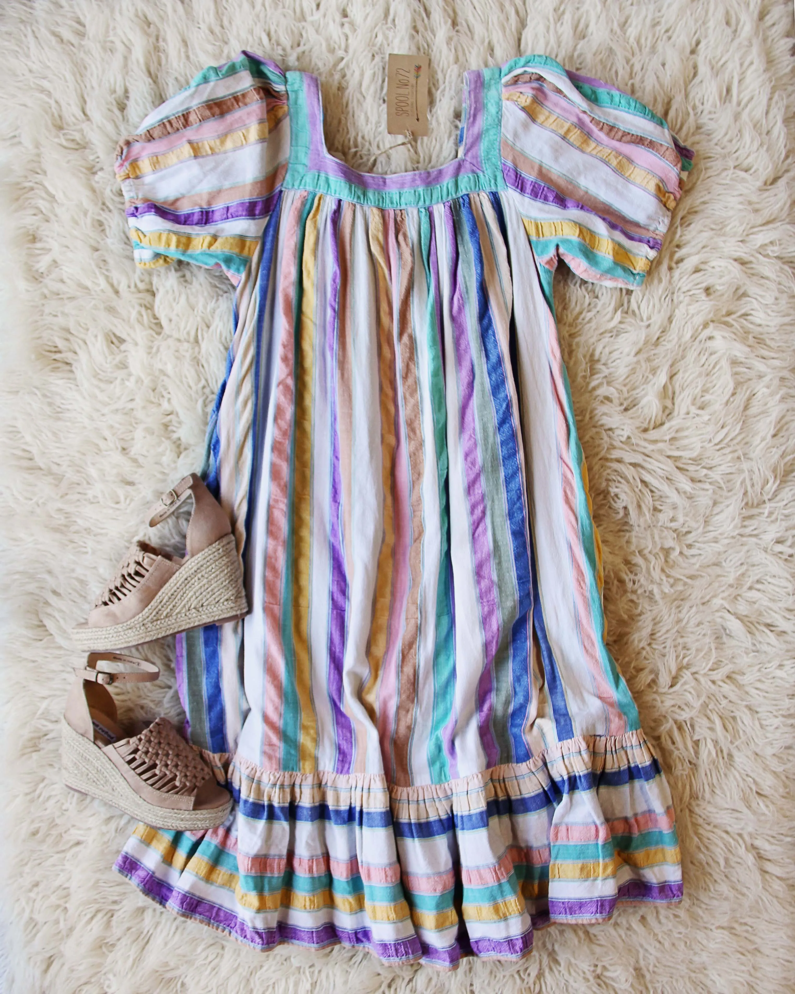 Vintage 70's Rainbow Dress