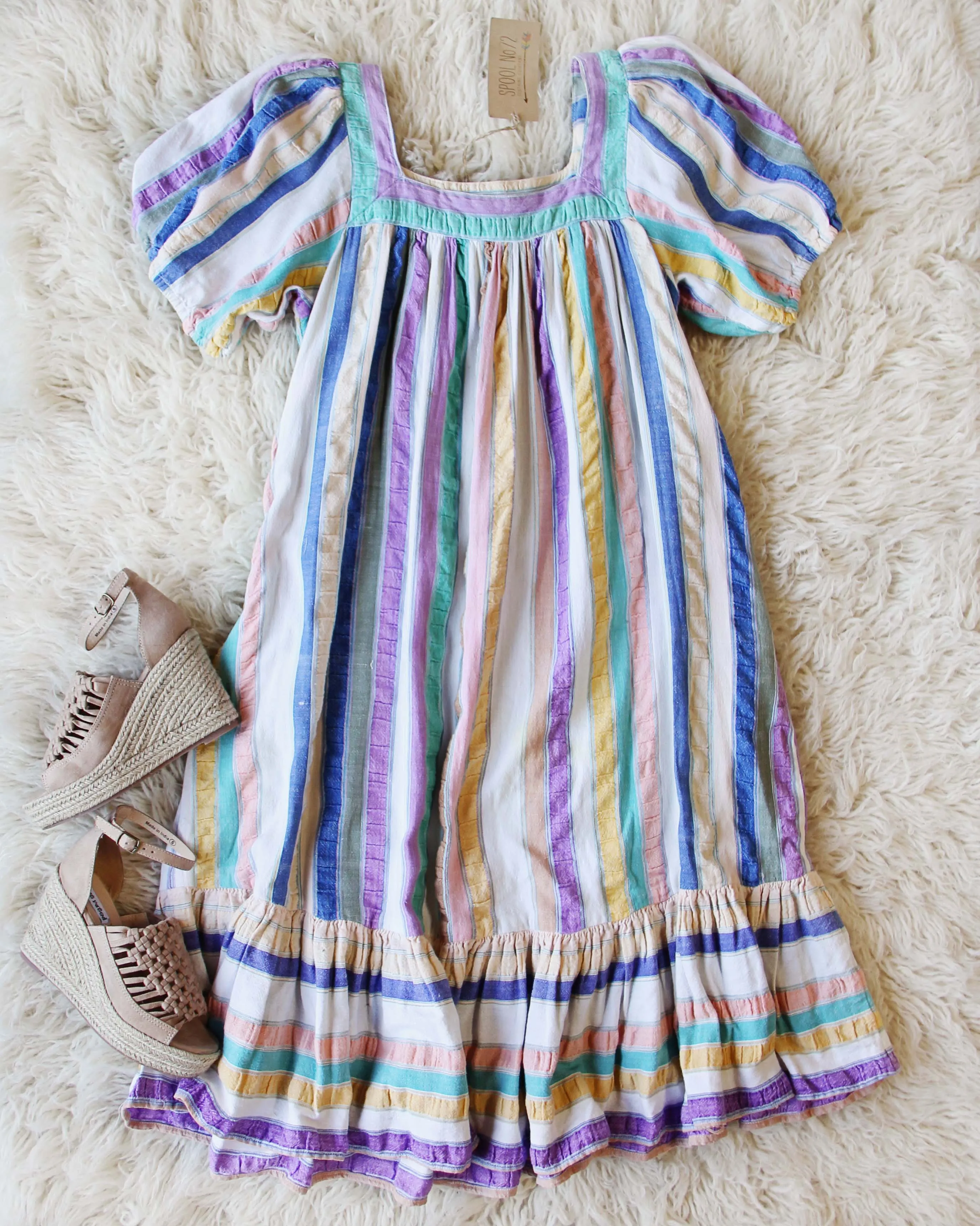 Vintage 70's Rainbow Dress