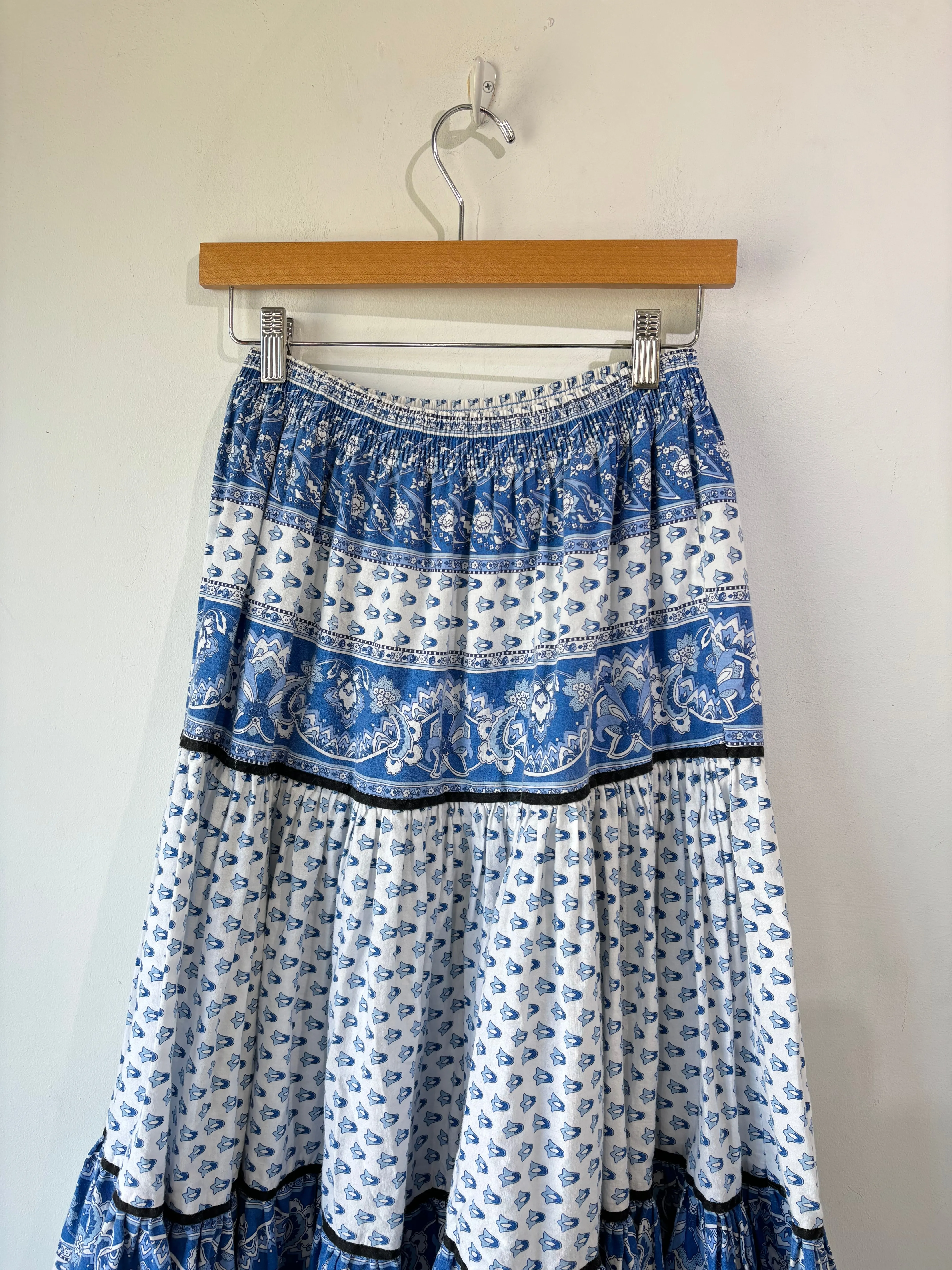Vintage French Provençal Maxi Skirt